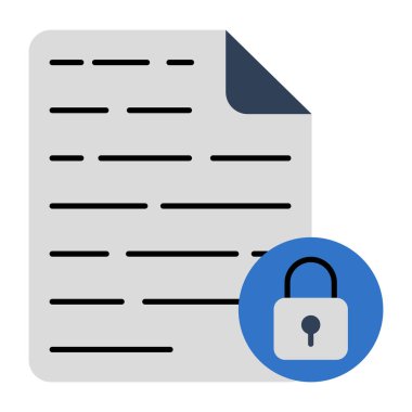 Kilitli dosya kavramını gösteren kağıt içeren asma kilit 