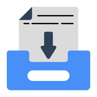 An icon design of file download 