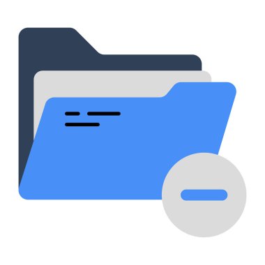 Beyaz arkaplanda izole edilmiş dizin simgesini sil 