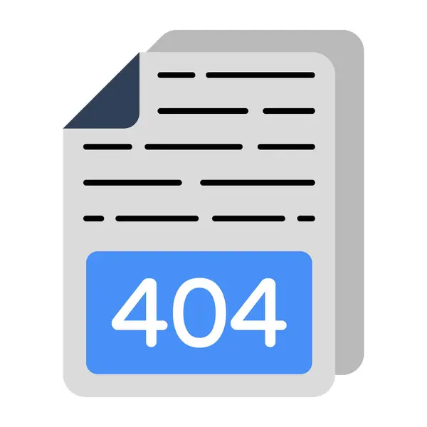 Icône Conception Modifiable Fichier 404 — Image vectorielle