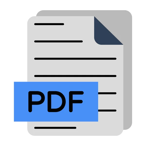 可编辑的Pdf文件设计图标 — 图库矢量图片