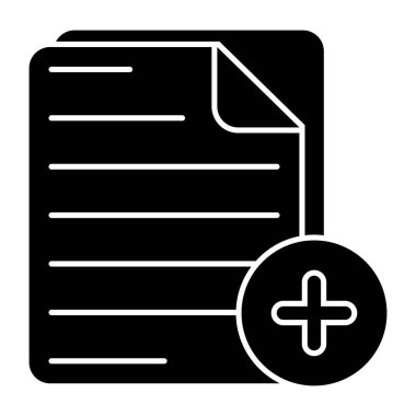 Dosya simgesi, düz tasarım vektör Ekle 