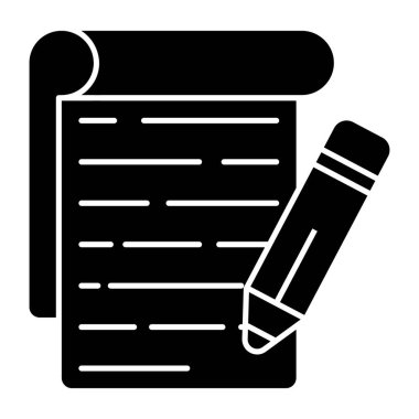 Kağıt yazmanın modern tasarım simgesi 