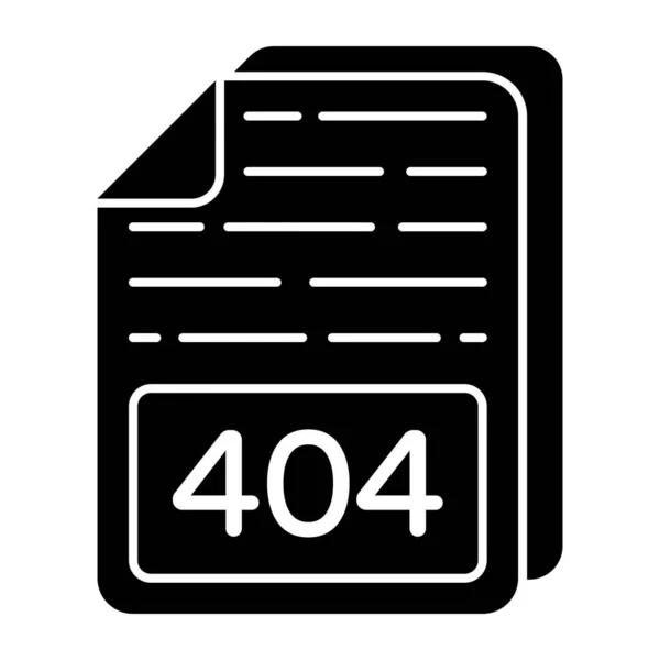 Upravitelná Ikona Návrhu Souboru 404 — Stockový vektor