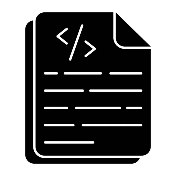 Иконка Плоского Дизайна Файла Кодирования — стоковый вектор