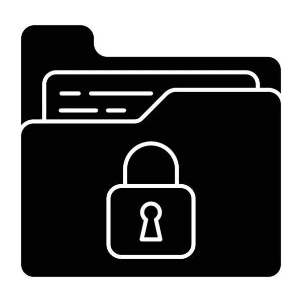 Premium Download Icon Locked Folder — Vetor de Stock