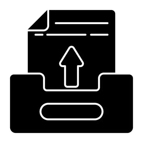 Ícone Design Upload Arquivos —  Vetores de Stock