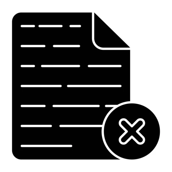 Kruisbord Met Gevouwen Papier Presentatie Van Verkeerde File Concept Icoon — Stockvector