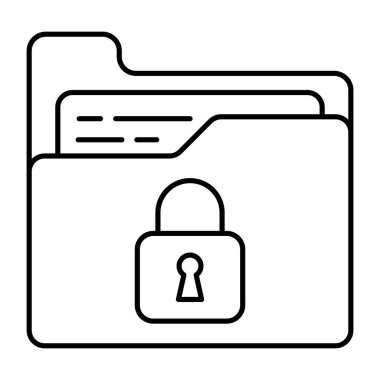 Premium download icon of locked folder 