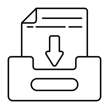 An icon design of file download 