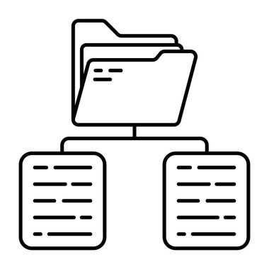 A unique design icon of folder network 
