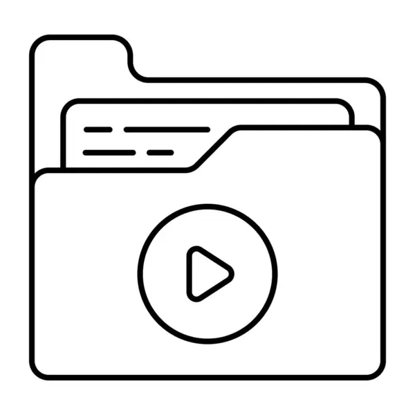 Unique Design Icon Video Folder — Stock Vector