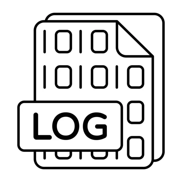 Editierbares Design Symbol Der Logdatei — Stockvektor
