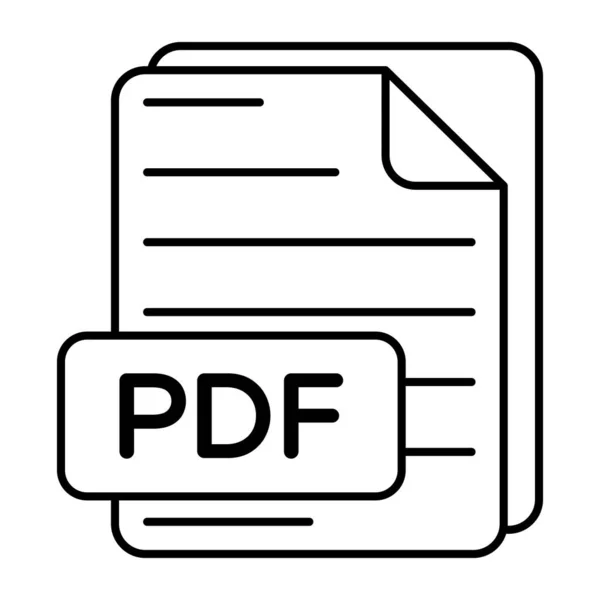 Edytowalna Ikona Projektu Pliku Pdf — Wektor stockowy