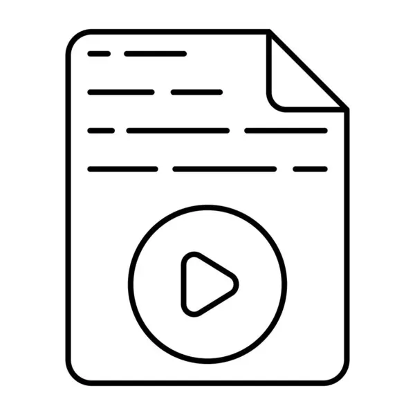 Icono Diseño Editable Del Archivo Vídeo — Vector de stock