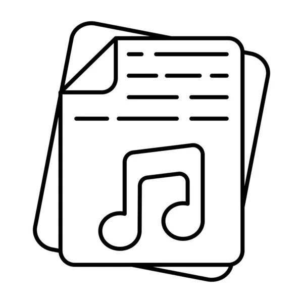音楽ファイルの編集可能なデザインアイコン — ストックベクタ