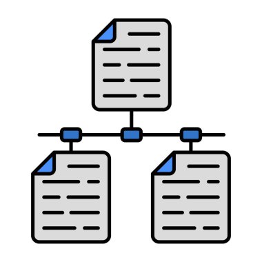 Dosya ağının modern tasarım simgesi 
