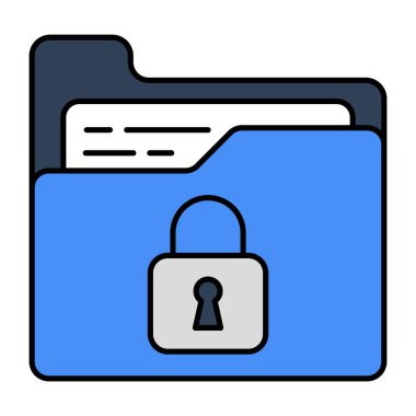 Premium download icon of locked folder 