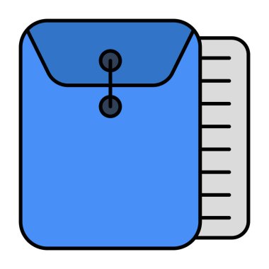 Belge zarfının eşsiz bir tasarım simgesi 