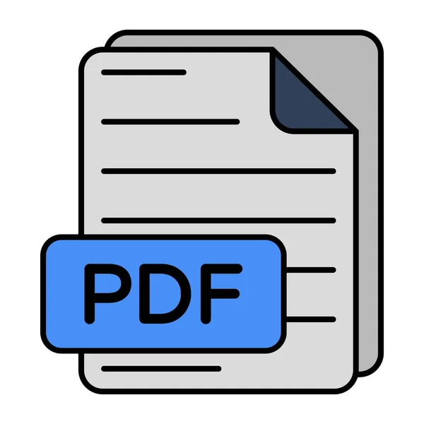 Redigerbar Design Ikon För Pdf Fil — Stock vektor