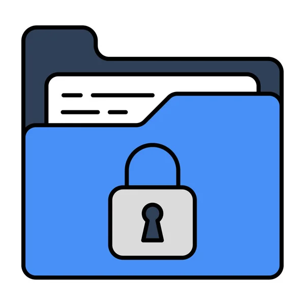 Premium Download Icon Locked Folder — Stockvector