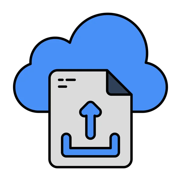Premium Download Icoon Van Cloud Bestand Uploaden — Stockvector