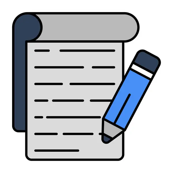 Moderní Design Ikony Papíru Psaní — Stockový vektor