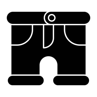 Erkek giyim mağazası, erkek kısa tasarım simgesi 