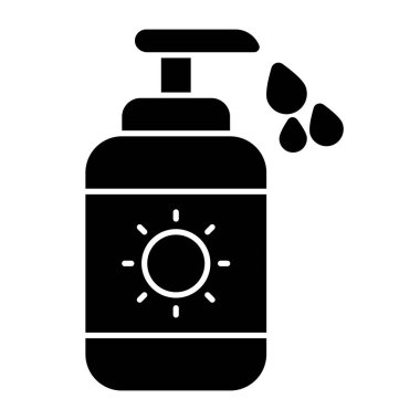 Güneş kreminin yaratıcı tasarım simgesi 