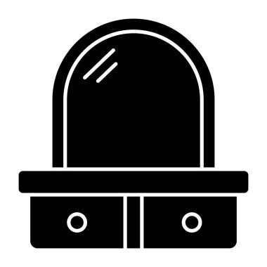 Kibir aynasının katı tasarım simgesi 