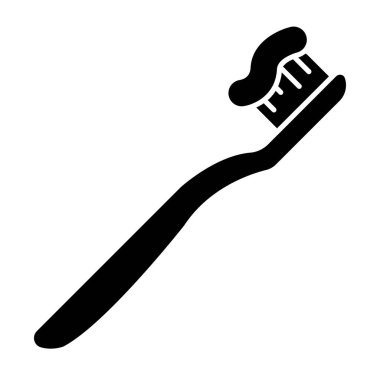 Diş fırçasının mükemmel tasarım simgesi 