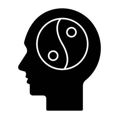 Yin yang 'ın düzenlenebilir tasarım simgesi