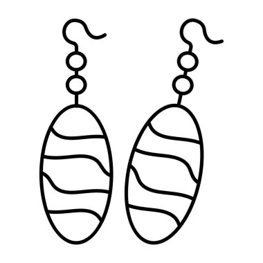 A perfect design icon of earrings