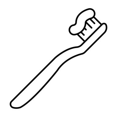 Diş fırçasının mükemmel tasarım simgesi 