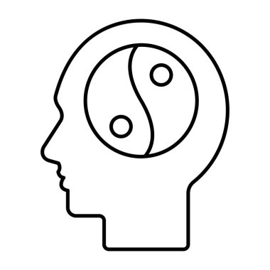 Yin yang 'ın düzenlenebilir tasarım simgesi