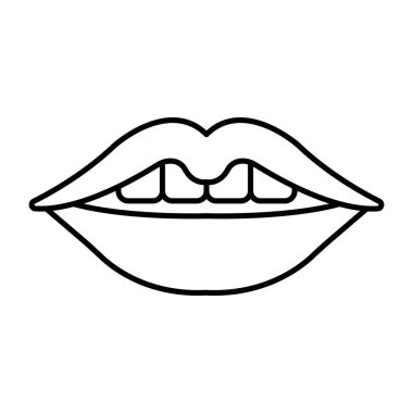 Dudak renginin mükemmel tasarım simgesi 