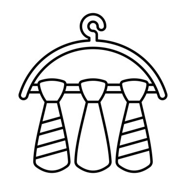 Kravat askısının düzenlenebilir tasarım simgesi 