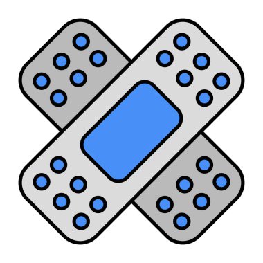 İlk yardım bandajlarının mükemmel tasarım simgesi