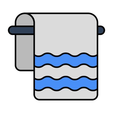 Havlu askısının modern tasarım simgesi 