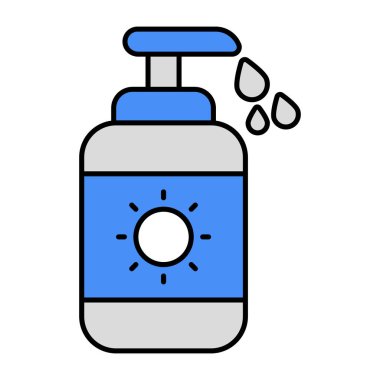 Güneş kreminin yaratıcı tasarım simgesi 