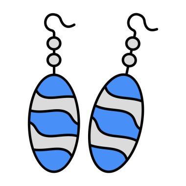 A perfect design icon of earrings