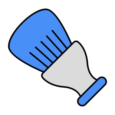 Tıraş fırçasının düz tasarım simgesi 