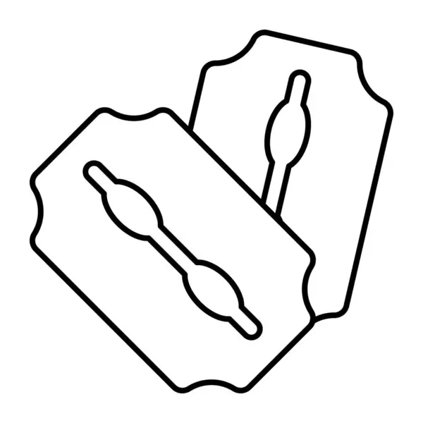 Концептуальна Іконка Лінійного Дизайну Лопатей Бритви — стоковий вектор