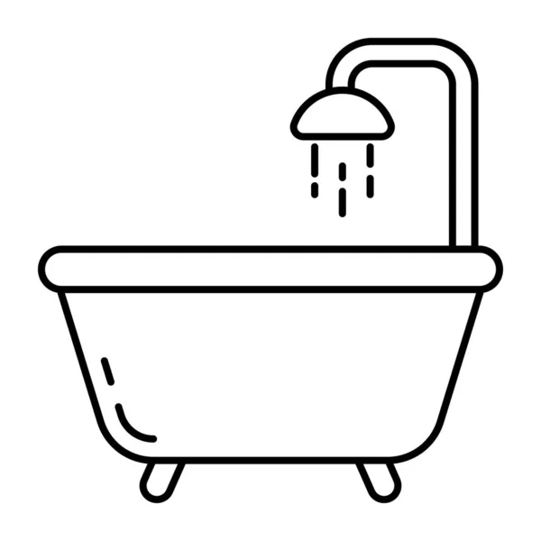 Trendy Vector Design Bathtub — Stockový vektor
