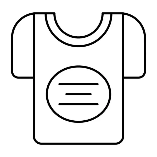 Camisa Meia Manga Masculina Ícone Design Linear Vestuário — Vetor de Stock