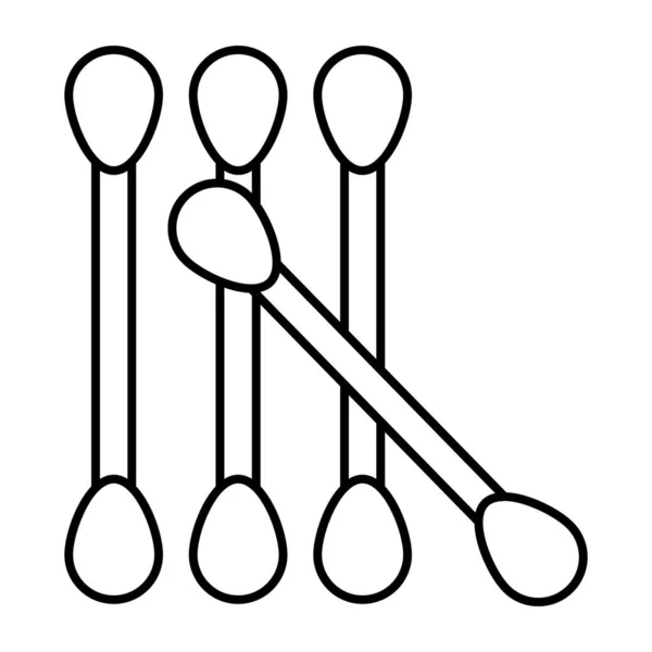 Icono Diseño Lineal Conceptual Los Brotes Algodón — Archivo Imágenes Vectoriales