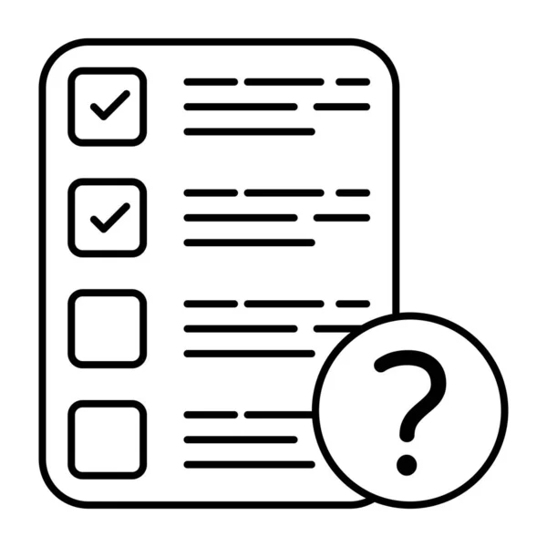 Perfect Design Icon Checklist Question — Stock Vector