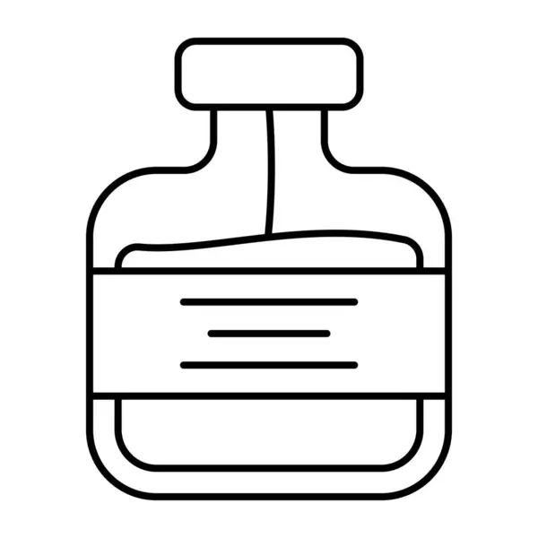 Icono Diseño Lineal Botella Loción — Vector de stock