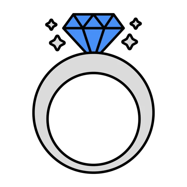 Premium Download Icon Diamond Ring — Vettoriale Stock