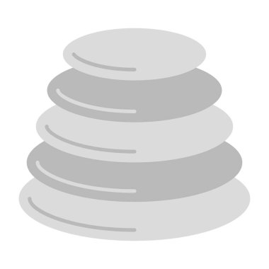 Kullanılabilir bir spa taşı simgesi, düz tasarım vektörü 